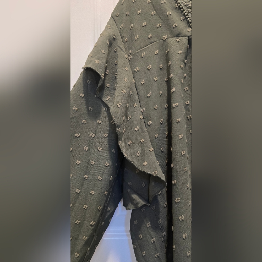 Elegant Olive Green Women's Blouse
